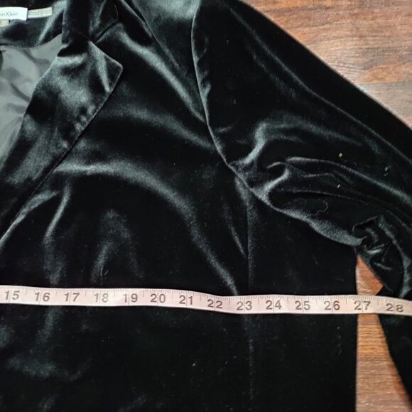 NWT Calvin Klein Womens Black Casual Velvet Blazer Size 24W - Picture 7 of 15